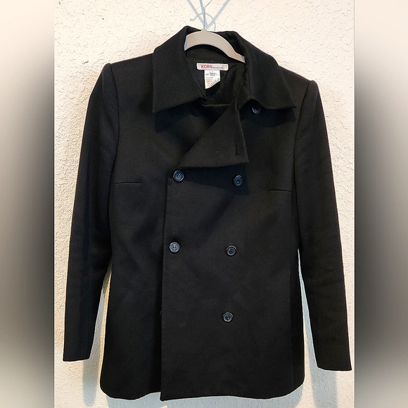 KORS Michael Kors Jackets & Blazers - KORS MICHAEL KORS Pea Coat in Black ⚫️